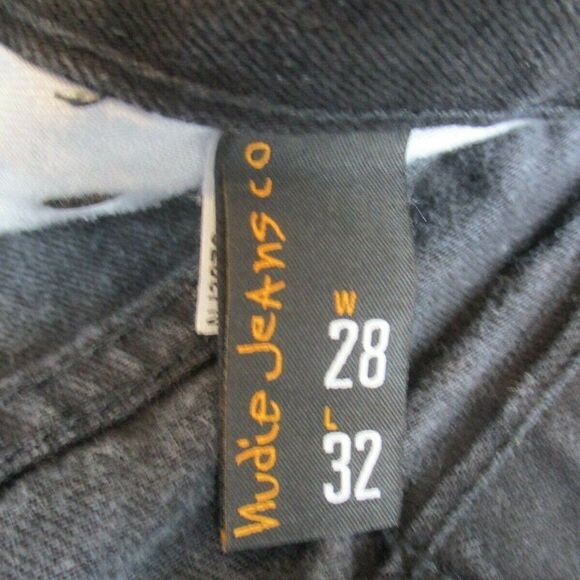 NUDIE Jeans Slim Jim Black Black Twill Adult Size 28/32 Men's Denim - Picture 4 of 10